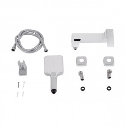 Змішувач для ванни Swan Cascada, Chrome/White (k35) з поворотним виливом та душовим гарнітуром QTSWA260CRW45569 Qtap, фото 15