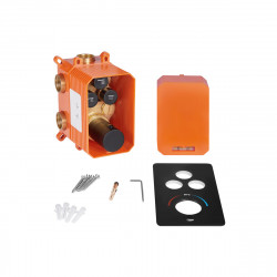 Змішувач для душу Votice, Matt Black термостатичний прихованого монтажу на три споживачі QTVOT6443T105NKB Qtap, фото 10