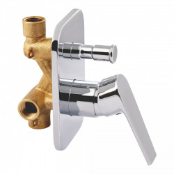 Змішувач для душу Stenava, Chrome (k35) прихованого монтажу на два споживачі QTST6245102DC Qtap, фото 8