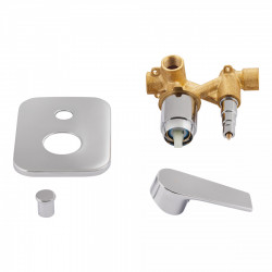 Змішувач для душу Stenava, Chrome (k35) прихованого монтажу на два споживачі QTST6245102DC Qtap, фото 10