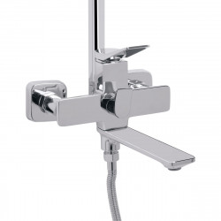 Душова система універсальна Presto, Chrome (k35) на три споживача (з виливом) QTPRE111CRM45575 Qtap, фото 13