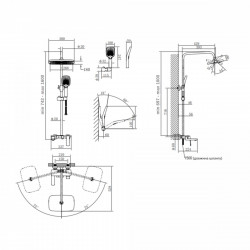 Душова система універсальна Tern, Chrome (k30) на три споживача (з виливом) QTTER111CRM47591 Qtap, фото 10