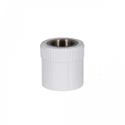 Муфта з поліпроп.  32х3/4"в д/поліпроп. труб  Blue Ocean "Бiлий", фото 4