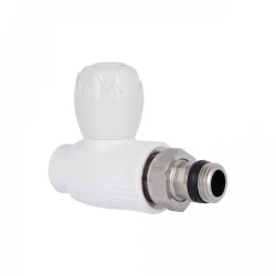 Кран з поліпроп. прямий кульовий  20х1/2"з д/радіаторів  Blue Ocean "Бiлий", фото 5