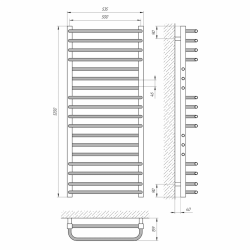 Полотенцесушитель Гермес П18 500х1200, фото 4