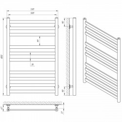Полотенцесушитель Кватро П10 500х800, фото 4