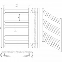 Полотенцесушитель Классик Премиум П9 500х800, фото 4