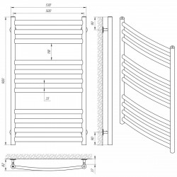 Полотенцесушитель Классик Премиум П11 500х900, фото 6