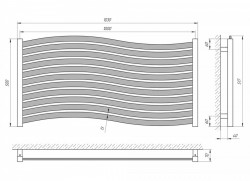 Полотенцесушитель Серфинг П11 500х1000, фото 6