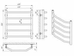 Полотенцесушитель Виктория П5 450х500, фото 6