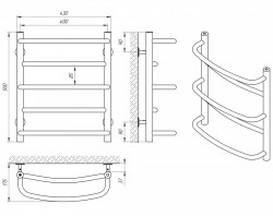 Полотенцесушитель Євромикс П5 400*500, фото 4