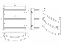 Полотенцесушитель Євромікс П5 500х500, фото 4