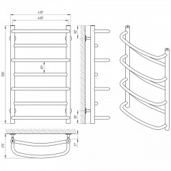 Полотенцесушитель Євромикс П7 400х700, фото 4