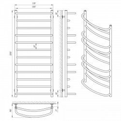 Полотенцесушитель Євромикс П12 500х1200, фото 6