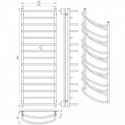 Полотенцесушитель Євромикс П15 500х1500, фото 6