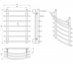 Полотенцесушитель Каскад П7 400х700, фото 4