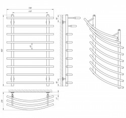 Полотенцесушитель Каскад П9 450х900, фото 4