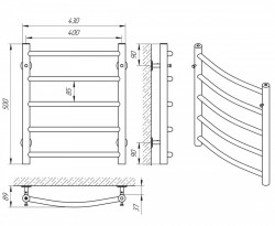 Полотенцесушитель Класик П5 400х500, фото 4