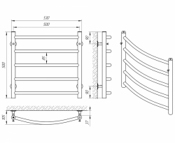 Полотенцесушитель Класик П5 500х500, фото 4