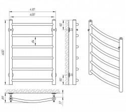 Полотенцесушитель Класик П6 400х600, фото 4