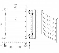 Полотенцесушитель Класик П6 450х600, фото 4