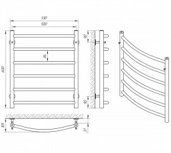 Полотенцесушитель Класик П6 500х600, фото 4