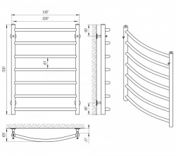 Полотенцесушитель Класик П7 500х700, фото 4