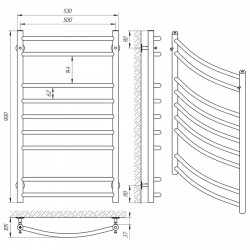 Полотенцесушитель Класик П9 500х900, фото 4