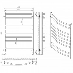 Полотенцесушитель Класик П9 600х900, фото 8