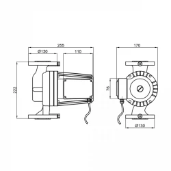 Насос циркуляційний LPS LPA40-13-550 Т (0,55 кВт (380В), Н-13, G-15) фланц., DN40, фото 5