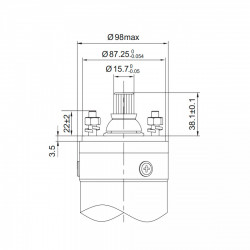 Насос відцентровий 0.55кВт H 63(49)м Q 55(35)л/хв Ø102мм 40м кабелю mid AQUATICA 4QJED3-9-0.55 (778442), фото 8