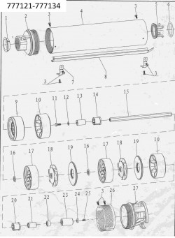 Насос відцентровий свердловинний 0.75кВт H 73(50)м Q 100(67)л/хв Ø102мм DONGYIN 4SDm4/10 (777132), фото 6