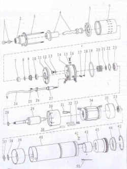 Насос шнековий свердловинний 0.5кВт H 107(34)м Q 40(30)л/хв Ø96мм (нерж) DONGYIN 4QGD1.8-50-0.5 (777212), фото 4