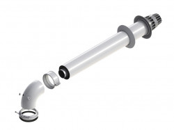 Комплект коаксіального димоходу конденсаційного котла AIRFEL 1000 мм, 60/100, фото 2