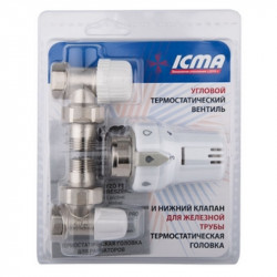 Кутовий термокомплект 1/2 "Icma" № KTE 985 +774 +805, фото 2