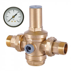 редуктор тиску води 1" з амер. і манометром "Icma" №271+243, фото 2