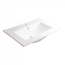 Раковина Albatross врізна прямокутна з донним клапаном  White Qtap, фото 2
