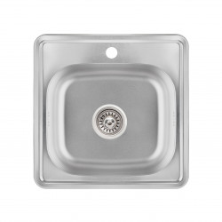 Кухонна мийка Lidz 4848 0,6 мм Micro Decor (LIDZ4848MDDEC06), фото 2