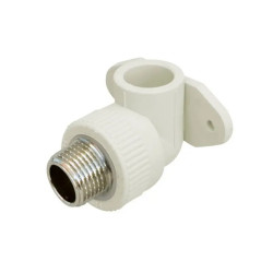 Кут з поліпроп. (90) 20х1/2"з настін. кріплен. д/поліпроп. труб Thermo Alliance, фото 2