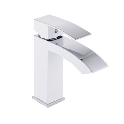 Змішувач для раковини Qtap Swan Cascada QTSWA270CRW45568 Chrome/White, фото 2