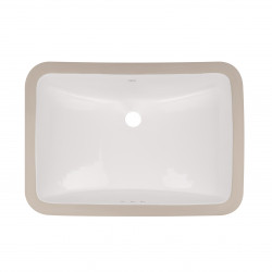 Раковина врізна Stork 535x365x190 мм, White, прямокутна, без донного клапана QT1511H0422DW, фото 6