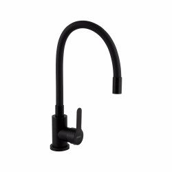 Змішувач для кухні Brinex Pure 015F3 з гнучким виливом   Black Matt BRIPUR015F3BLM, фото 2