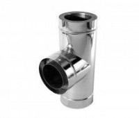 Тройник нержавеющий термо (87°) н/оц 1мм Ø 180/250, фото