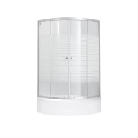 Набір Lidz душова кабіна Wieza SC80x80.SAT.MID.L висота 175 см + піддон KAPIELKA ST80x80x26 з панеллю, фото