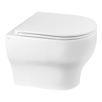 Унитаз подвесной Qtap Aries безободковый с сидением Slim Soft-close QT0333063ERW, фото