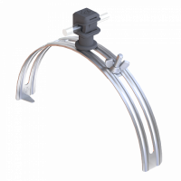 Н04/1 Держатель на полукруглый гребень крыши с Clip (Ni/Pa), фото