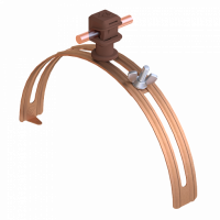 H04/14 Держатель на полукруглый гребень крыши с Clip (Cu/Pa), фото