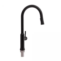 Змішувач для кухні з висувним виливом Qtap Baruska 9137103UB, фото