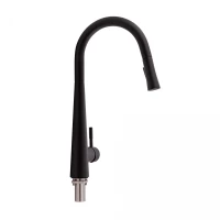 Змішувач для кухні з висувним виливом Qtap Evicka 9135103UB, фото