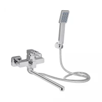 Змішувач для ванни Lidz Wawel 005 з поворотним виливом (з душовим гарнітуром) (k35) LDWAW005CRM45389 Chrome, фото